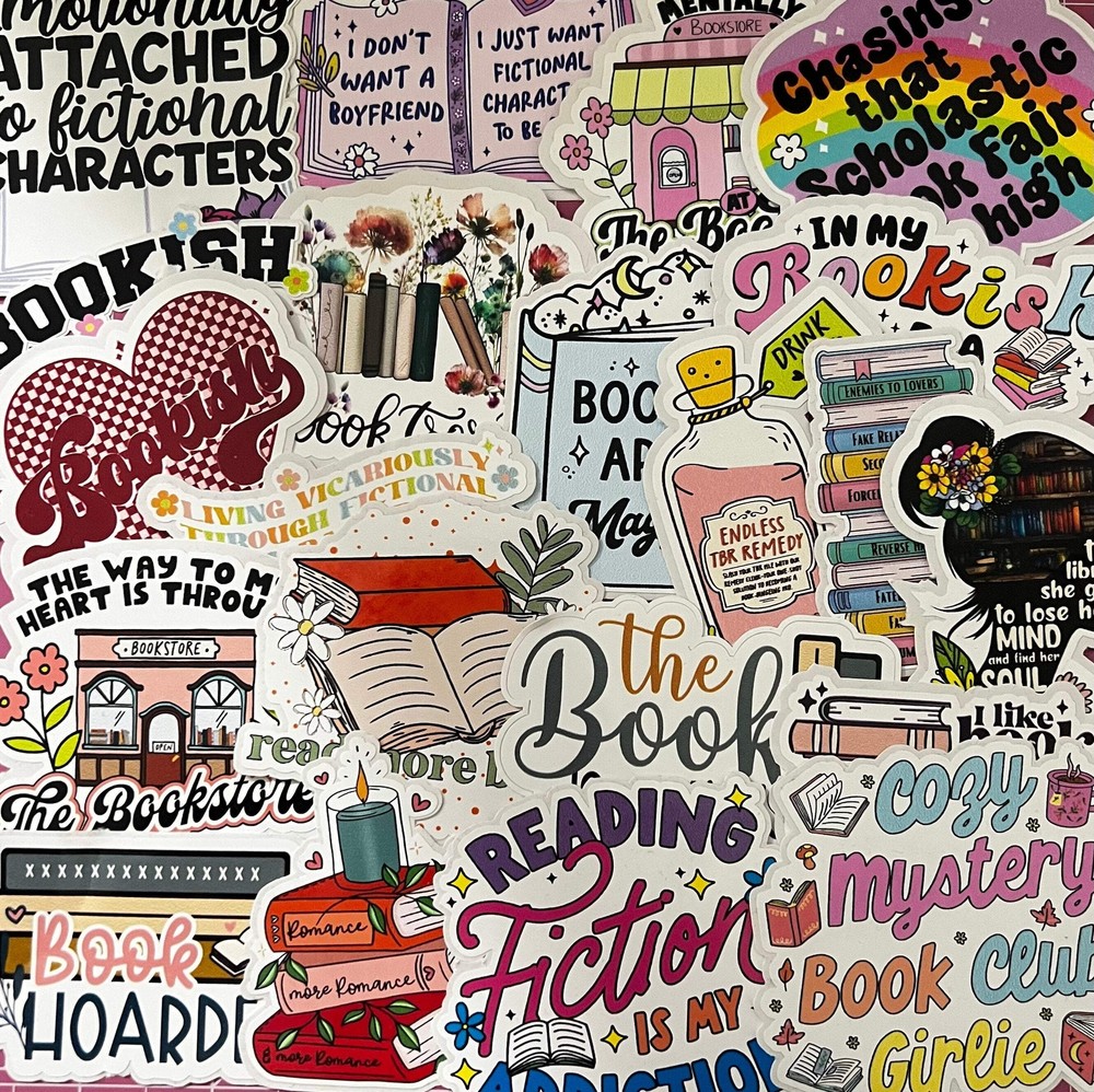 Book Lover Sticker Pack, Sticker Pack, Sticker, Stickers, Water Bottle Sticker,