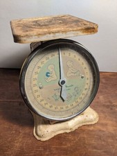 Vintage Baby Scale Rustic Nursery 30 LBS Tested Working Metal and Glass