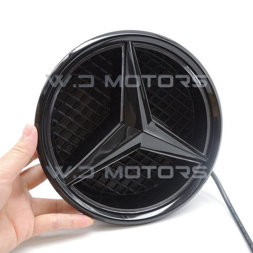 Black Car Led Emblem Grille Logo Lights For Mercedes Benz C CLA GLK E CLA CLS R - Picture 7 of 11