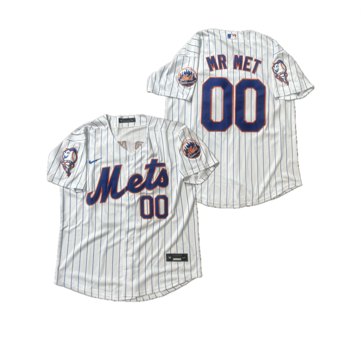 MR. MET mens NEW YORK METS home baseball jersey pete alonso francisco lindor