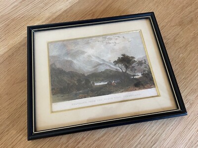 Vintage engraving Helvellyn from the North West Cumberland Lakes Allom Sands