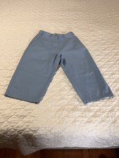 WOMENS LL BEAN ORIGINAL FIT 100 COTTON CAPRIS LIGHT BLUE COMFORT WAIST SZ 4 REG