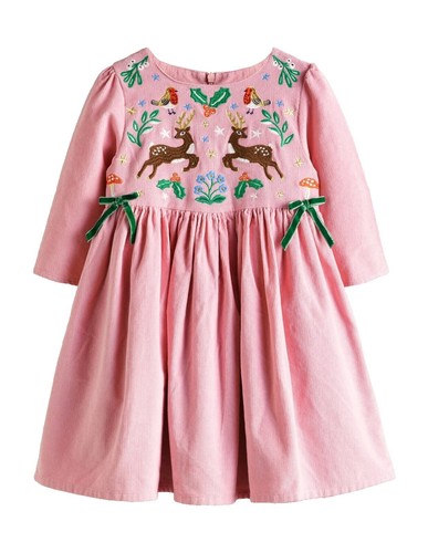EUC Mini Boden Sequin Dusty Pink Gold Silk Christmas Holiday Party Dress  6-7 yrs | eBay