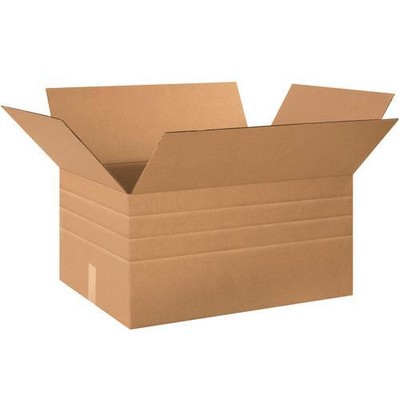 MyBoxSupply 24 x 18 x 12'' Multi-Depth Corrugated Cardboard Boxes, 10 Total