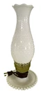 Vintage* White Milk Glass*Hobnob* Hurricane Lamp*Electric