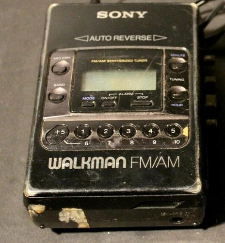 Vintage SONY Walkman FM/AM Cassette Tape Player WM-F2081 For Parts or Repair