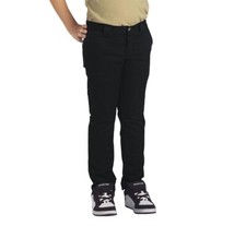 Dickies Flex Black Skinny Fit Straight Leg Easy Care QP801 Boy's Twill Pant