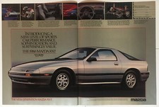 1986 Mazda RX-7 Vintage Print Ad 16x11 Inches Wall Decor
