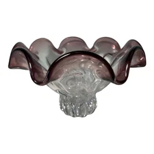 Shannon Crystal Freeform Collection Amethyst Centerpiece Bowl by Goldfinger