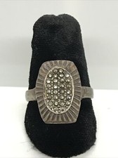 Vintage Sterling Silver Marcasite Ring  sz 7