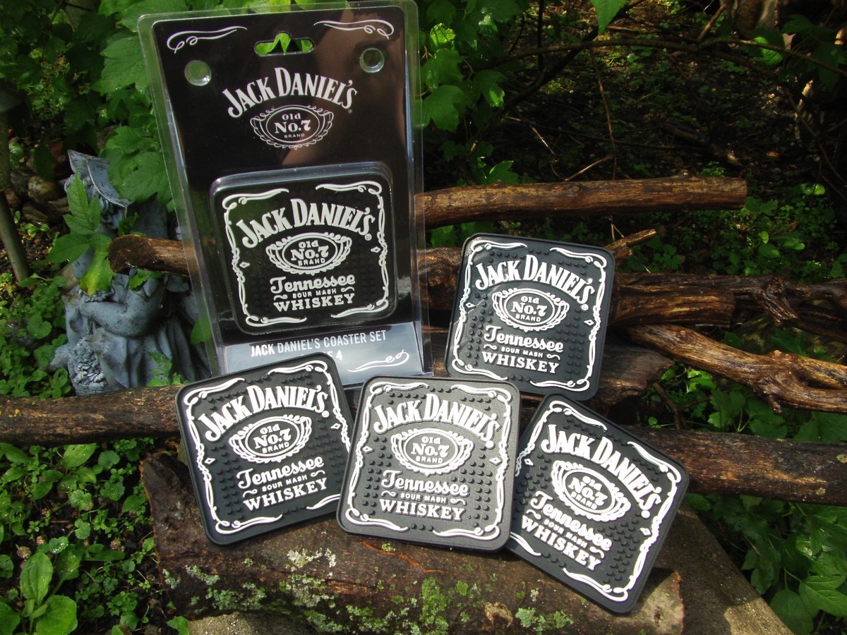 Jack Daniels Old No. 7 Coaster Set - Game Room - Bar - Mat