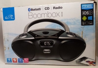 Portable Cd Player ILive IBC233B Bluetooth Boombox With CD Player