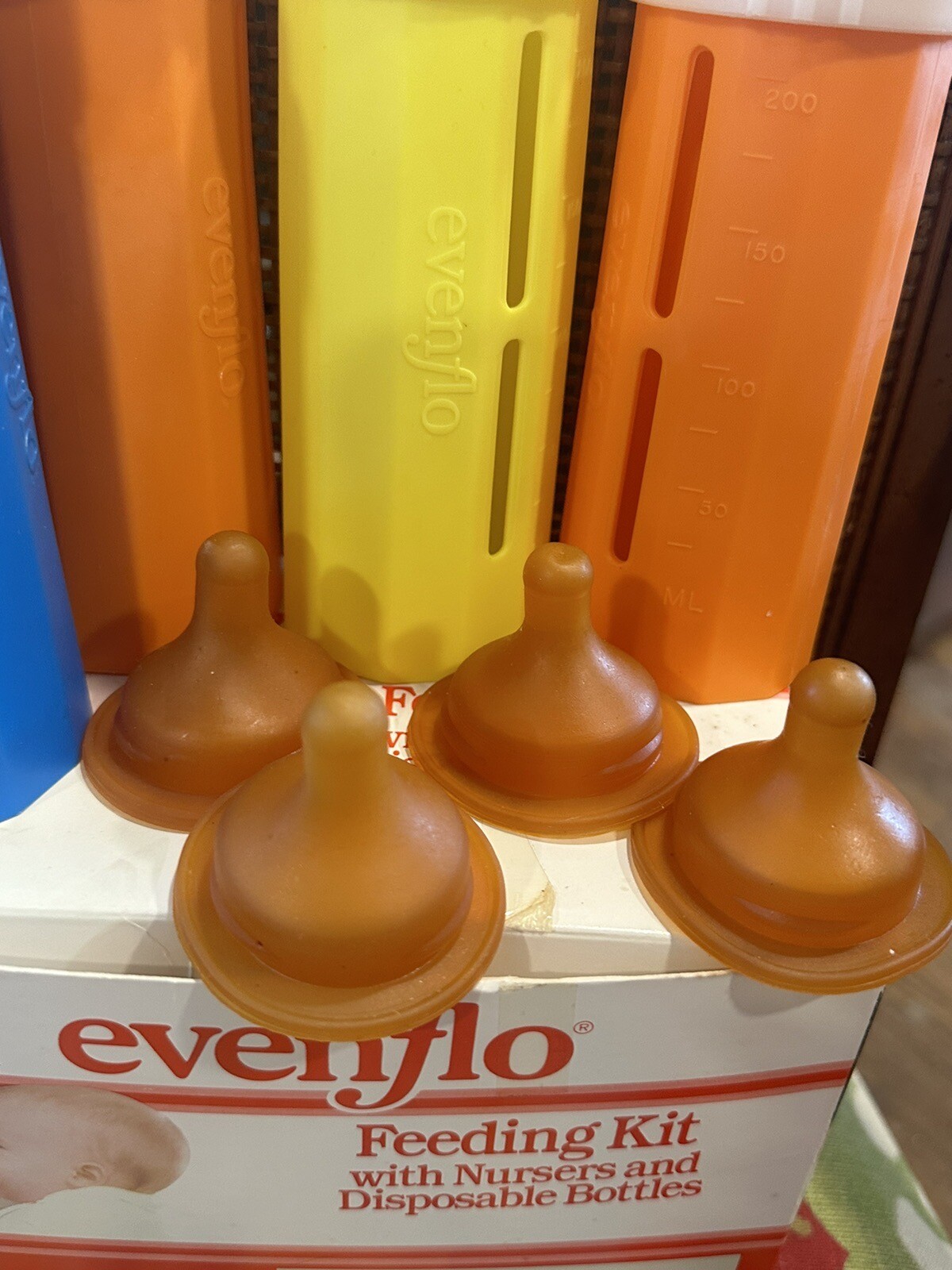 5 Vtg Evenflo Feeding Disposable Nurser Bottles
