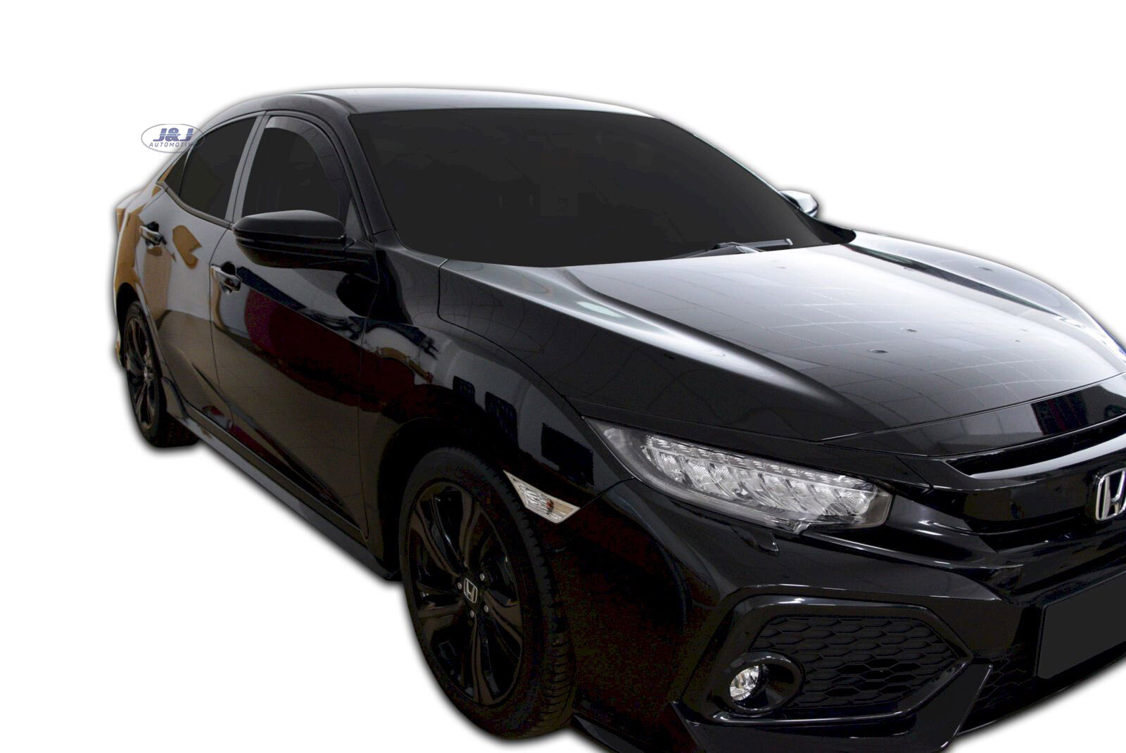 Déflecteurs d'air HEKO pour Honda Civic 10 5-portes 2017-2021 | Lot de 2 pièces fumées