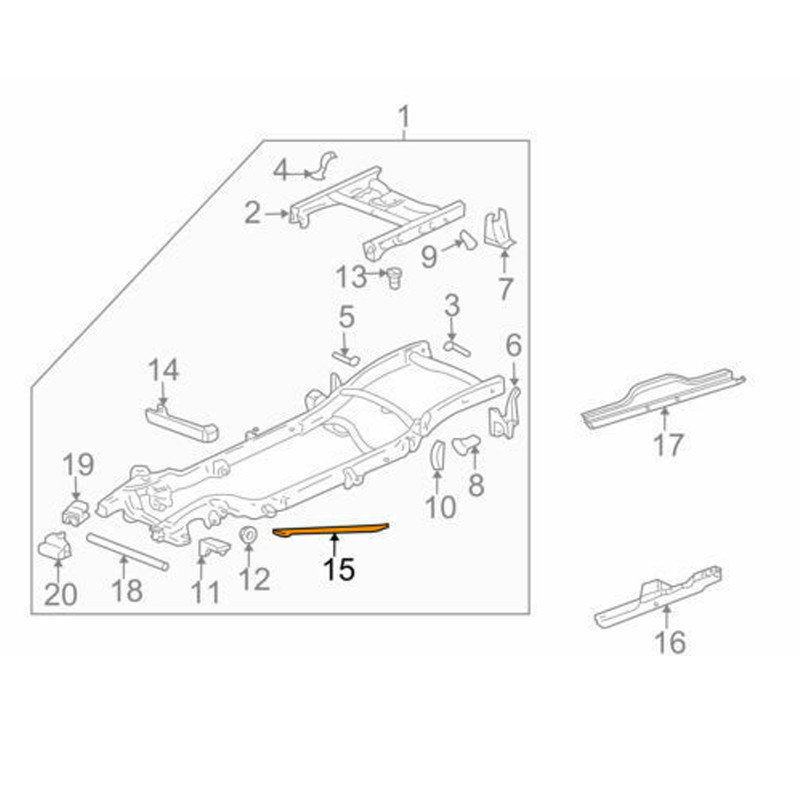 For GM Chevy / GMC Silverado 1500 Crossmember / Frame Brace 15760799 27.5" USA