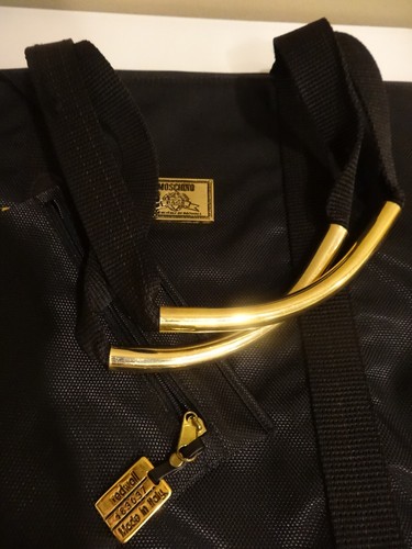 MOSCHINO Black Nylon Tote Bag with Wallet - Picture 2 of 14