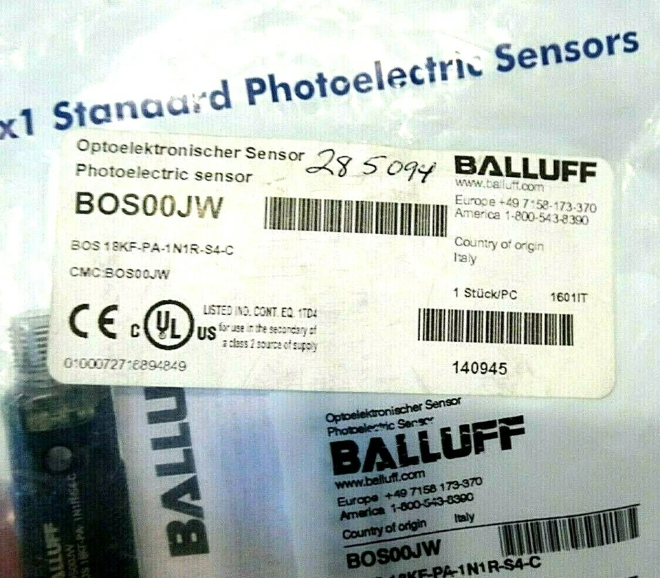 NEW BALLUFF BOS 18KF-PA-1N1R-S4-C PHOTOELECTRIC SENSOR BOS00JW BOS 18KFPA1N1RS4C - Image 2 of 2