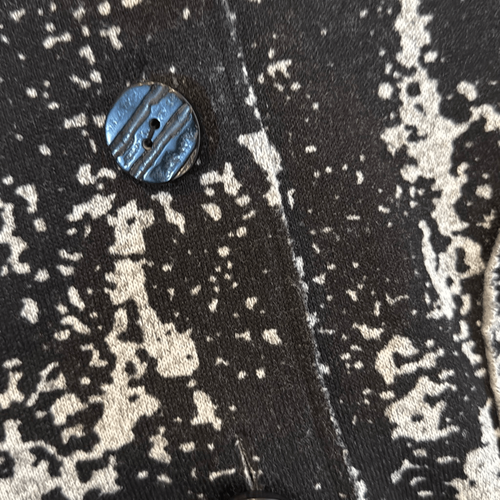 Habitat Clothes Chaqueta polar con capucha abstracta negra grande - Imagen 7 de 9