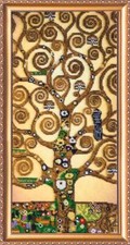 Bead embroidery kit Tree of Life needlework kit Art canvas beadwork pattern