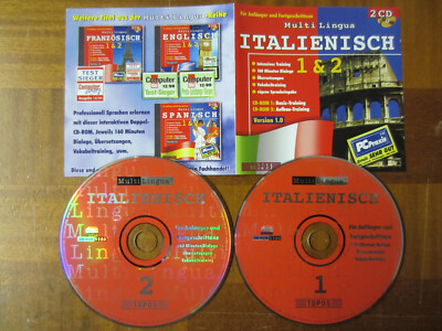Multi Lingua ITALIENISCH 2CD - CD ROM - Sprachkurs - Vokabeltrainer Italiano