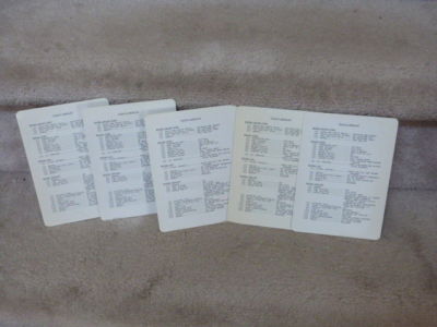 LOT OF 5 1984 BWI VINTAGE VTG AIRPLANE MD STATE AVIATION PILOT'S CHECKLIST CARDS