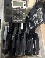 LOT OF 13 ALLWORX 9204 BUTTON DISPLAY BUSINESS OFFICE PHONE W 12 HEADSETS