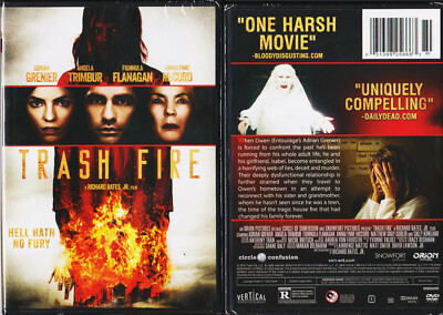 Trash Fire (DVD 2016 WS) Adrian Grenier Fionnula Flannagan Horror