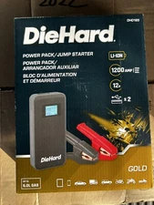 DieHard Power Pack/Jump Starter Gold DHO165, 1200 AMP, Li-Ion Battery Like New