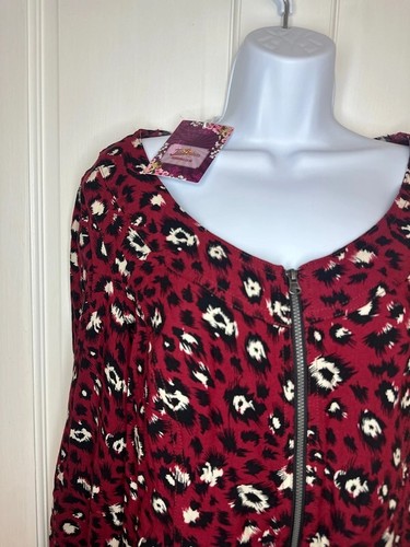 Camicetta rossa stampa animalier Joe Browns nuova - taglia 14 - Foto 2 di 7