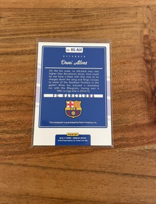 Dani Alves 2016-17 Panini Donruss Beautiful Game Signatures Auto