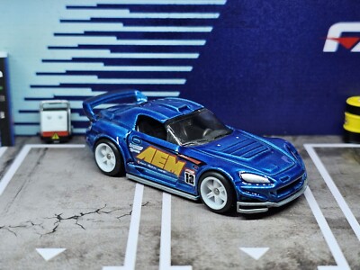 Custom Paint HOT WHEELS 2012 HW PERFORMANCE HONDA S2000 AEM BLUE JDM Real Riders
