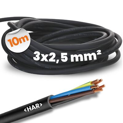 10 Meter Lapp Kabel  1600118 H07RN-F 3G 2,5 mm² Gummi Leitung Litze Stromkabel