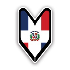 Dominican Driver Badge Sticker - Weatherproof - Wakaba Soshinoya Jdm Republic Dominican Driver Badge Sticker - Weatherproof - Wakaba Soshinoya Jdm Republic