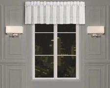 J Queen New York Epic Straight Window Valance White 88” x 21.5” Rod Pocket