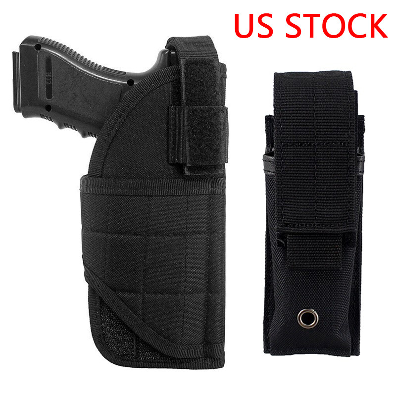 Tactcial Molle Waist Belt Right Hand Gun Holster with Tool Single