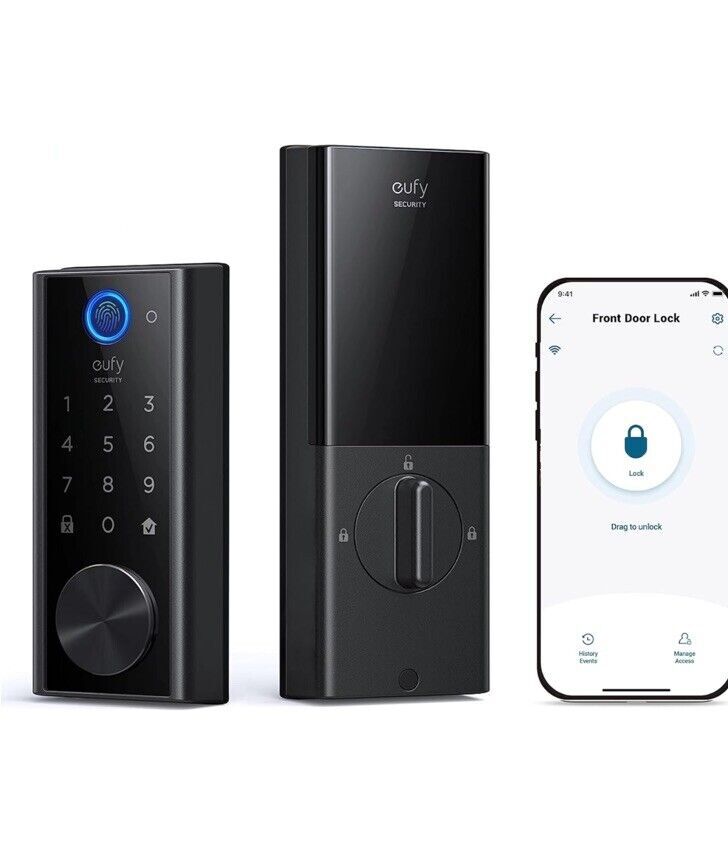 EUFY S230 Smart Lock – Keyless Fingerprint Entry with WiFi, Remote Access & Weatherproof Design  