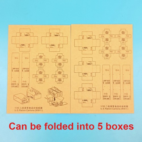 Diorama 1/35 Military Food Supply Carton Model Armour Tank Prop Model Accessory - Picture 11 of 12