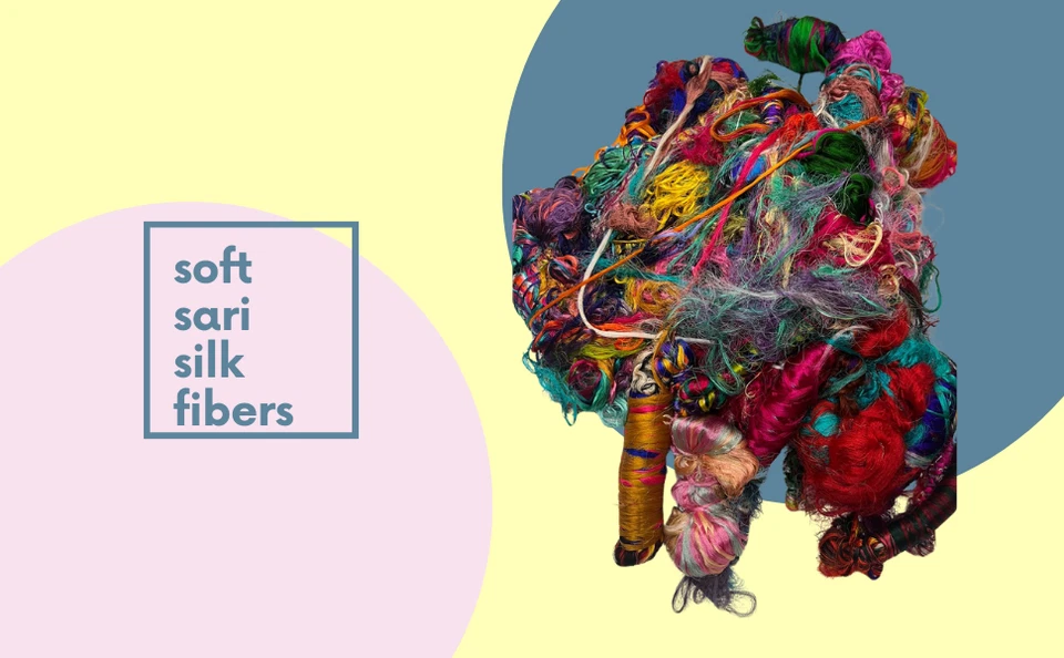 Knitsilk Premium Sari Silk fiber 500 grams - Image 2 of 4