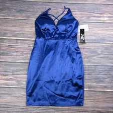 Jump Apparel NEW Womens Size 1/2 Blue Short Cocktail Dress Mini Strappy