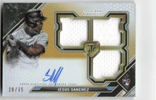 2021 Topps Triple Threads #RFPAR-JS Jesus Sanchez Phenoms Auto Relics Gold /35