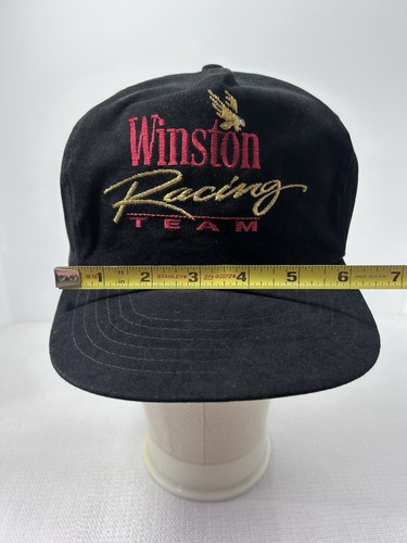 Winston Racing Team Black Velvet Vintage Trucker Style Hat Snapback NASCAR Read - Picture 11 of 12