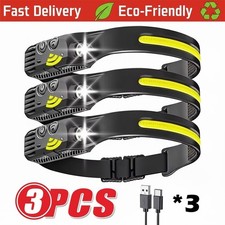 Waterproof COB Headlamp Night Buddy LED Sensor 230 Head Torch Headlight Lamp