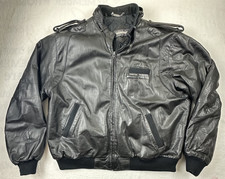 Vintage Member Only Black Leather Cafe Racer Motorcycle Jacket Coat 46L