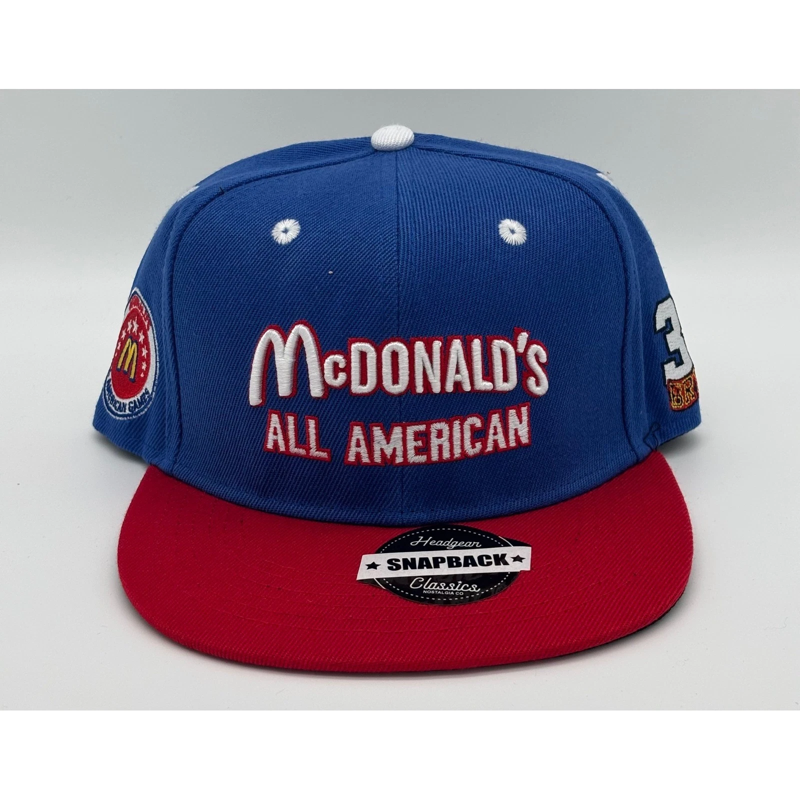 Headgear Classics McDonalds All American Kobe Bryant 33 Snapback Hat Blue Red