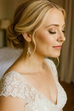 Swarovski Wedding Earrings Bridal White Amber Pearl Prom M W Artisan Designs