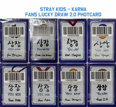 STRAY KIDS] KARMA Fans Shop Lucky Draw Round2 Photocard | eBay