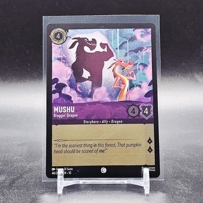  *FOIL* Lorcana Whispers In The Well: Mushu - Braggin' Dragon 46/204 Cold Foil