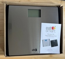 Eat Smart Precision 550 lb Extra-Wide Stainless Steel Digital Bathroom Scale