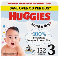 Huggies Snug  Dry Disposable Diapers - Size 3 - 152ct
