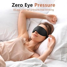3D Travel Silk Eye Mask Sleeping Soft Padded Shade Cover Rest Relax Blindfold